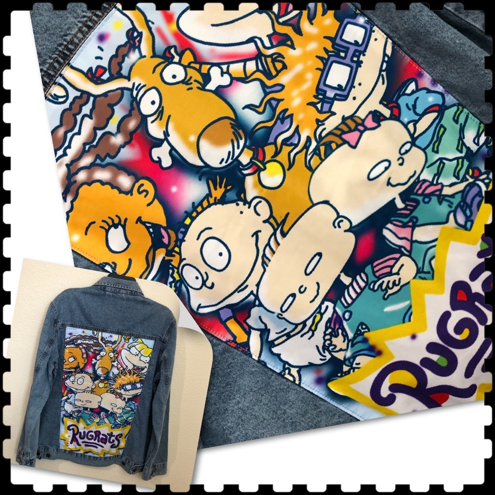 Nickelodeon Rugrats Graphic Denim Jean Jacket NWT